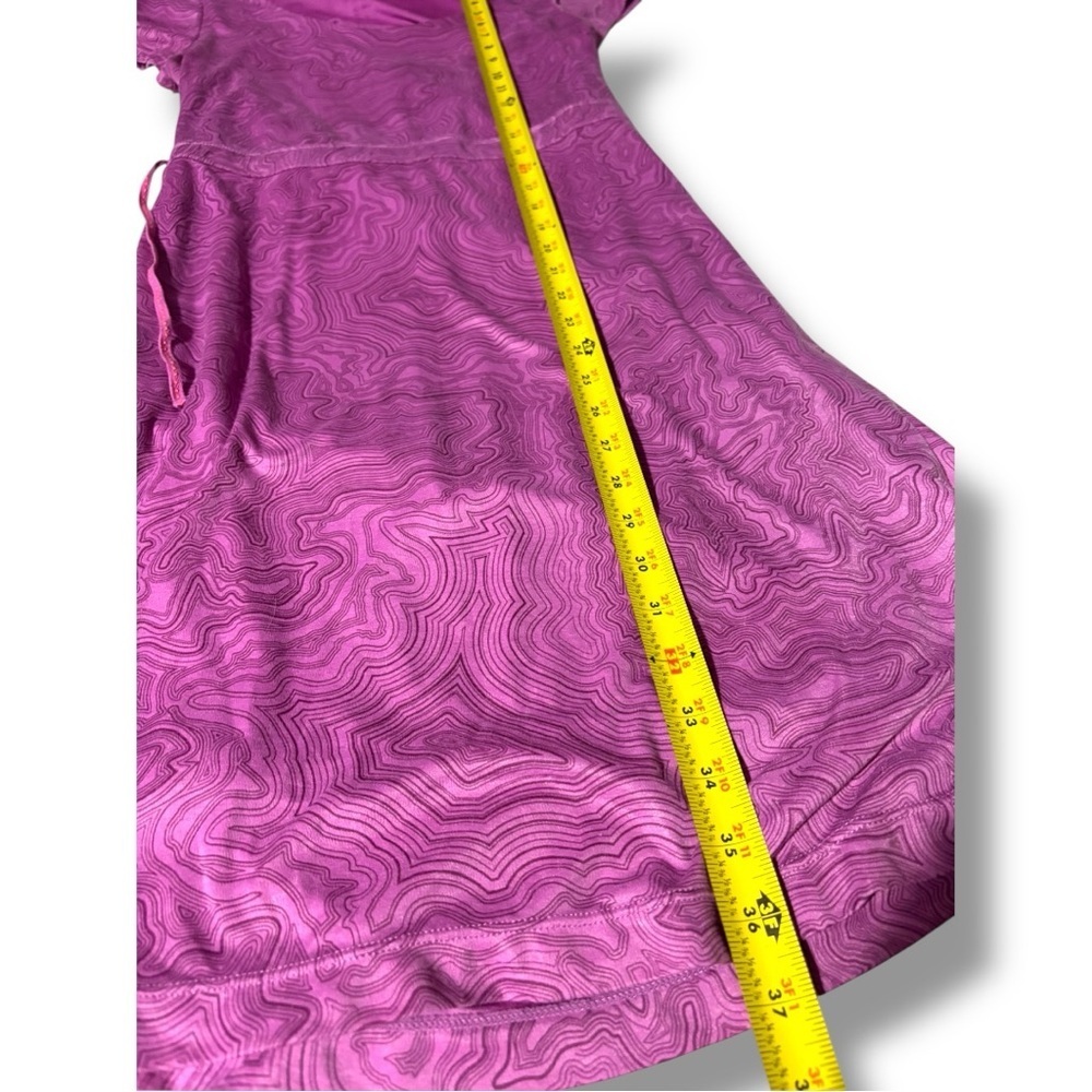 Merrell Light Purple Short Sleeve Waist Cinched Open Back Midi Dress - Picture 11 of 15